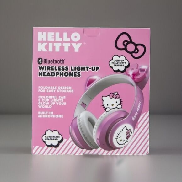 Hello Kitty Other - 🔥Hello Kitty Wireless Light Up Headphones Bluetooth Pink Sanrio BNIB🔥